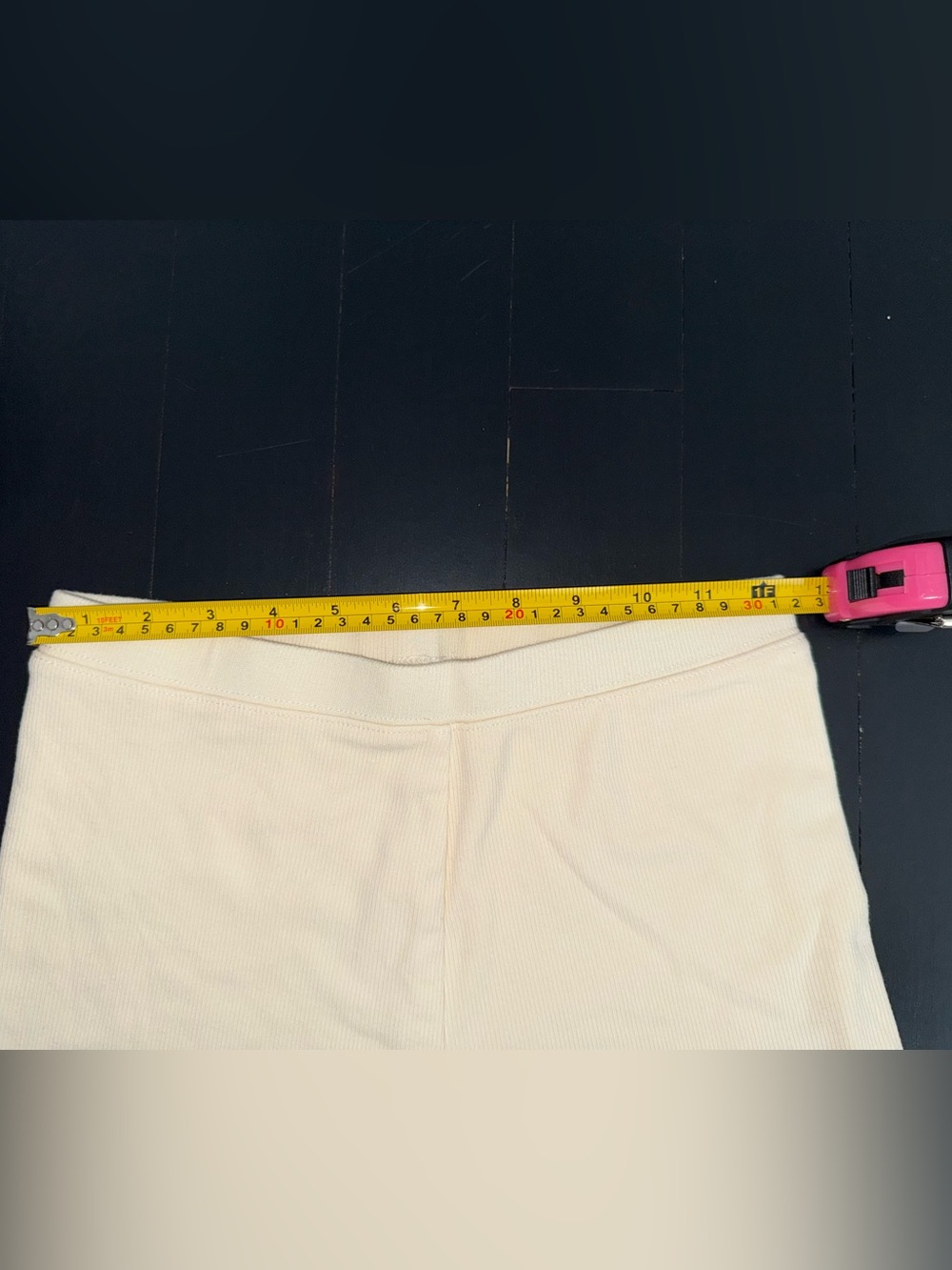 White Fox Ribbed Biker Shorts - Picture 2 of 6